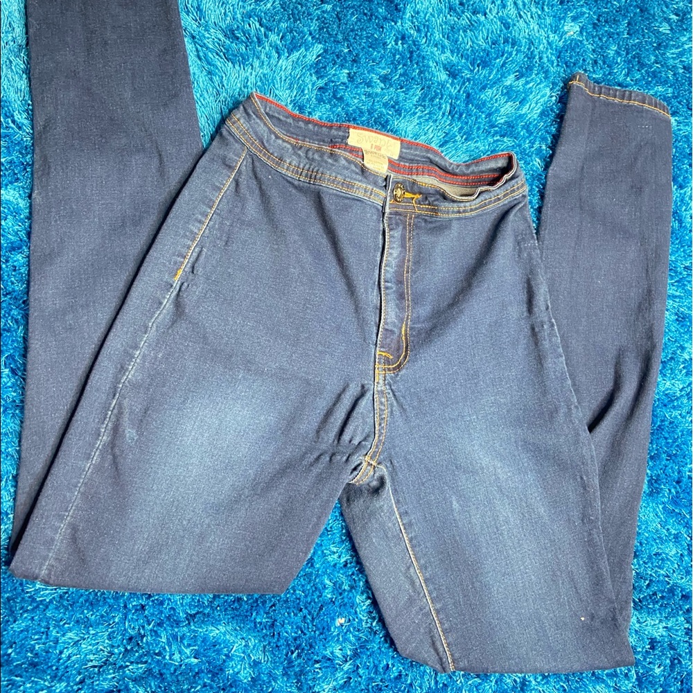 Dark blue jeans